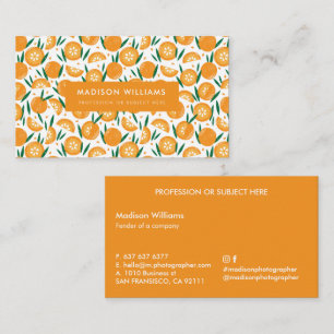 Fruchtige stilvolle Trendy Modern Business Card Visitenkarte