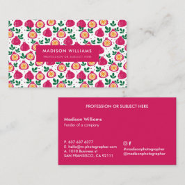 Fruchtige stilvolle Trendy Modern Business Card Visitenkarte