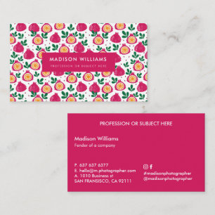 Fruchtige stilvolle Trendy Modern Business Card Visitenkarte