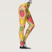 Fruchtige Tapete: Erdbeeren, Zitronen, Kiwis. Leggings (Rechts)