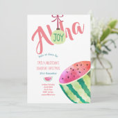 Fruchtige tropische Weihnachten in Sonneneinladung Einladung (Stehend Vorderseite)