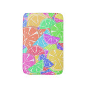 Fruchtige Tutti farbige Fruchtscheiben Badematte (Vorderseite Vertikal)