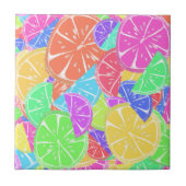 Fruchtige Tutti farbige Fruchtscheiben Fliese (Vorderseite)