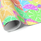 Fruchtige Tutti farbige Fruchtscheiben Geschenkpapier (Rolleneckpunkt)