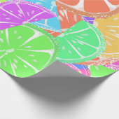 Fruchtige Tutti farbige Fruchtscheiben Geschenkpapier (Ecke)