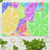 Fruchtige Tutti farbige Fruchtscheiben Geschirrtuch (Gefaltet)