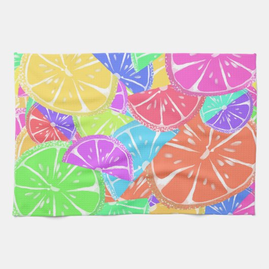Fruchtige Tutti farbige Fruchtscheiben Geschirrtuch (Horizontal)