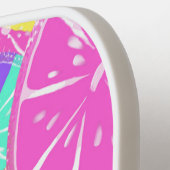 Fruchtige Tutti farbige Fruchtscheiben Pickleball Schläger (Linke Seite)