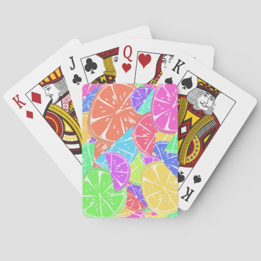 Fruchtige Tutti farbige Fruchtscheiben Spielkarten (Rückseite)