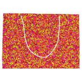 Fruchtiger Glitzer Dots-GIFT BAG L Große Geschenktüte (Rückseite)
