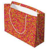 Fruchtiger Glitzer Dots-GIFT BAG L Große Geschenktüte (Rückseite Schrägansicht)