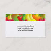 Fruchtiger Hintergrund Visitenkarte (Rückseite)