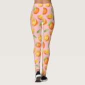 Fruchtiges Aquarell-Orangen-Muster Leggings (Rückseite)