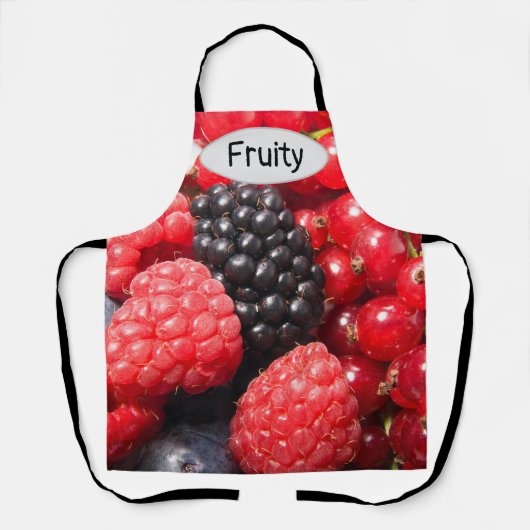 Fruchtiges frisches Foto mit Text Schürze (Vorderseite)