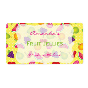 Fruchtiges Niedliches Personalisiertes Canning-Eti