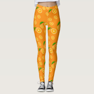 Fruchtiges Orange Design Muster Leggings