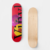 Fruchtiges Vinyl rot Skateboard (Vorderseite)