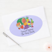 Fruchtigkeit insgesamt_Cornucopia_Personalisiert Ovaler Aufkleber (Umschlag)