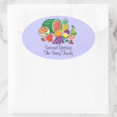 Fruchtigkeit insgesamt_Cornucopia_Personalisiert Ovaler Aufkleber (Tasche)