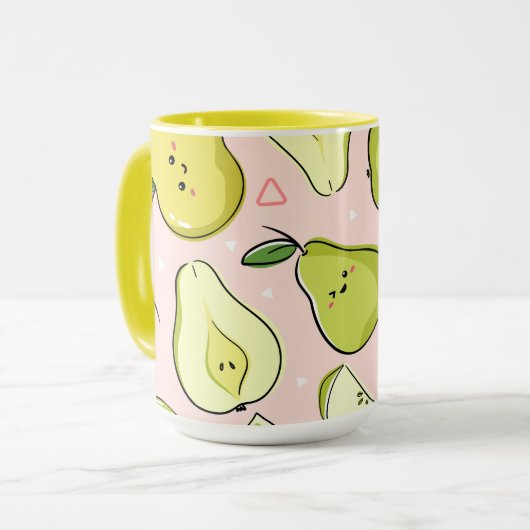 Fruchtillustrationskunstwerk Tasse (Vorderseite Links)