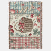 Fruchtkorb Gingham Spaß Decke (Vorderseite Vertikal)