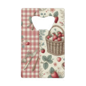 Fruchtkorb Gingham Spaß Geldbeutel Flaschenöffner (Vorderseite)