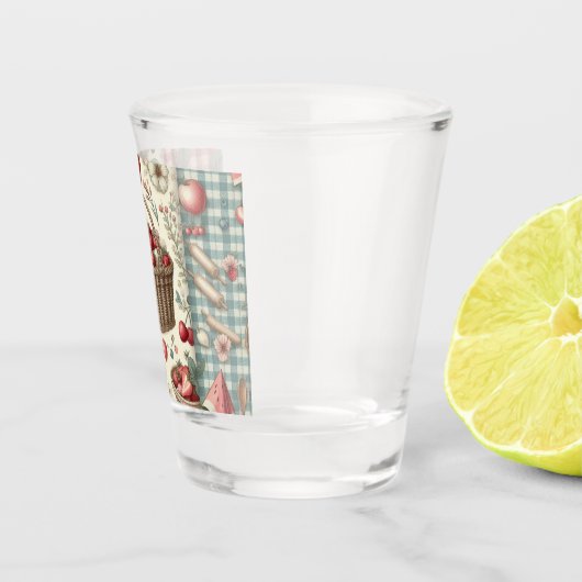 Fruchtkorb Gingham Spaß Schnapsglas (Rechts)