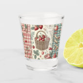 Fruchtkorb Gingham Spaß Schnapsglas (Vorderseite)