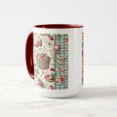 Fruchtkorb Gingham Spaß Tasse (Vorderseite Links)