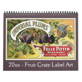 Fruchtkorb-Label Art Kalender