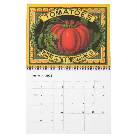 Fruchtkorb-Label Art Kalender (Mär 2026)