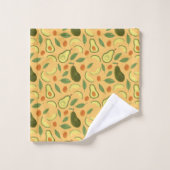 Fruchtkörbe Musterkollektion - Avocado Badhandtuch Set (Waschlappen)