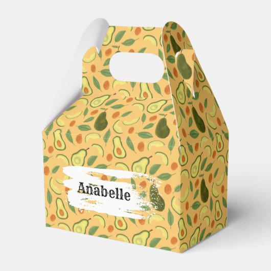 Fruchtkörbe Musterkollektion - Avocado Geschenkschachtel (Vorderseite)