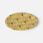 Fruchtkörbe Musterkollektion - Avocado Pappteller (Schrägansicht)