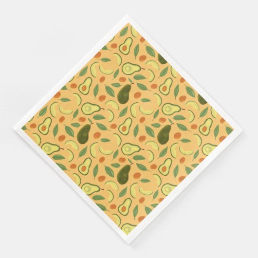 Fruchtkörbe Musterkollektion - Avocado Serviette (Ecke)