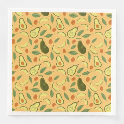 Fruchtkörbe Musterkollektion - Avocado Serviette (Vorderseite)