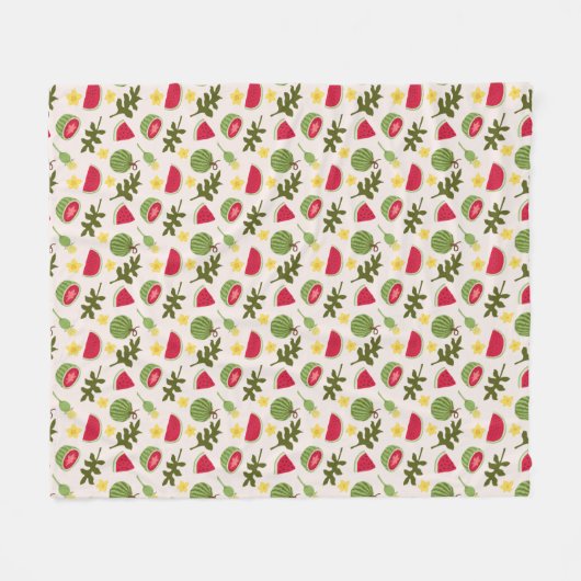 Fruchtkörbe Musterkollektion - Wassermelone Fleecedecke (Vorderseite (Horizontal))