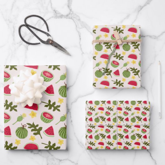 Fruchtkörbe Musterkollektion - Wassermelone Geschenkpapier Set (Vorderseite)