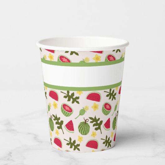 Fruchtkörbe Musterkollektion - Wassermelone Pappbecher (Rückseite)
