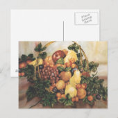 Fruchtkörbe Wasserfarbenmalerei Postkarte (Vorne/Hinten)