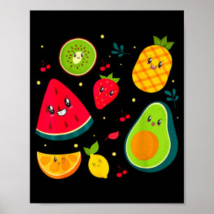 Fruchtkostüm Süßer Tee Obstsalat Männer Frauen Cou Poster