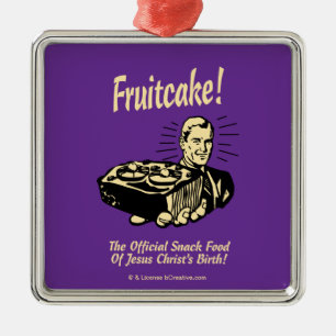 Fruchtkuchen! Die Snackspeise der Geburt Jesu Silbernes Ornament