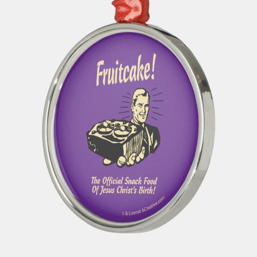 Fruchtkuchen! Die Snackspeise der Geburt Jesu Silbernes Ornament (Links)