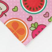 Fruchtküchen-Illustrationsmuster Fleecedecke (Ecke)