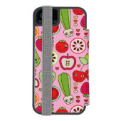Fruchtküchen-Illustrationsmuster Incipio iPhone Geldbeutel-Hülle (Folio Rückseite)
