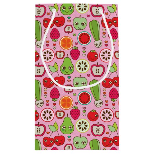 Fruchtküchen-Illustrationsmuster Kleine Geschenktüte (Rückseite)