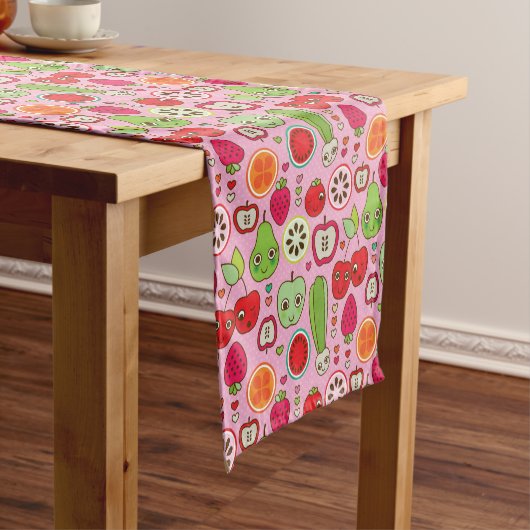 Fruchtküchen-Illustrationsmuster Kurzer Tischläufer (Beispiel)