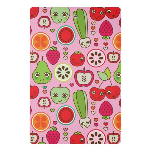 Fruchtküchen-Illustrationsmuster Mini Klemmbrett (Rückseite)