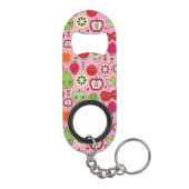 Fruchtküchen-Illustrationsmuster Schlüsselanhänger Flaschenöffner (Rückseite)