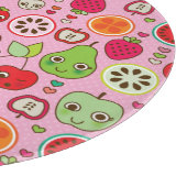 Fruchtküchen-Illustrationsmuster Schneidebrett (Ecke)